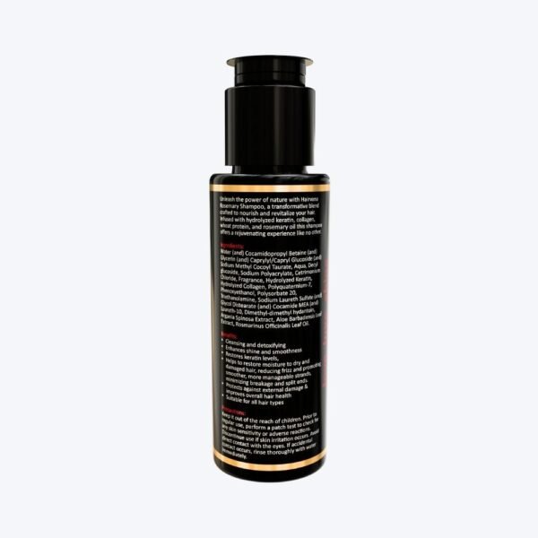 MAVISH Luxe Essentials Hairvana Rosemary Shampoo | Infused With Hydrolyzed Keratin, Collagen & Wheat Protein, Argania Spinosa Extract & Rosemary Oil | 50ml - Image 3
