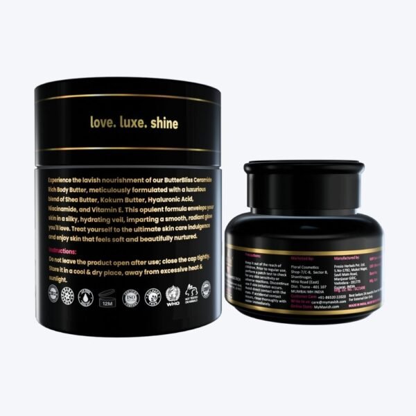 MAVISH’S Butterbliss Ceramide Rich For Body | Ceramide, Shea Butter, Hyaluronic Acid With Niacinamide, Rosa C Flower Extract & vitamin E Combination Skin | Deep Moisturization & Hydration | 50gms - Image 4