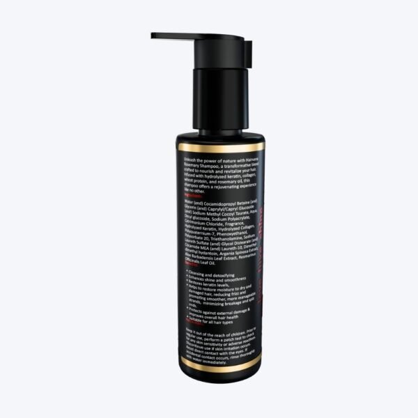 MAVISH Luxe Essentials Hairvana Rosemary Shampoo | Infused With Hydrolyzed Keratin, Collagen & Wheat Protein, Argania Spinosa Extract & Rosemary Oil | 200ml - Image 3