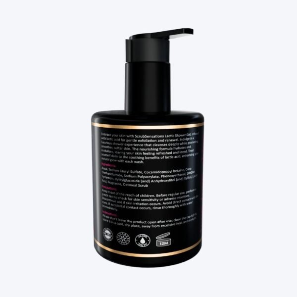 MAVISH Scrub Sensations Lactic Shower Gel with Scrubbing Beads, Lactic Acid & PH-Balanced Formula | 200ml - Image 4