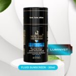 MAVISH Luxe Essentials Luminyst Fluid Sunscreen SPF 50 PA+++ - 30ml, UVA/UVB Protection, Non-Sticky, No White Cast, Non-Comedogenic, Enriched with Hyaluronic Acid for Hydration - Suitable for Daily Use