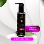 MAVISH Luxe Essentials Mintygreen Shower Gel - 200ml With VIt-E Scrubbing Beads, Oatmeal Scrub & pH- Balanced Formula
