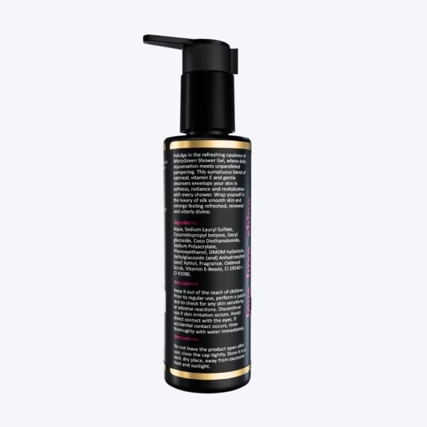 MAVISH Luxe Essentials Mintygreen Shower Gel - 200ml With VIt-E Scrubbing Beads, Oatmeal Scrub & pH- Balanced Formula - Image 4