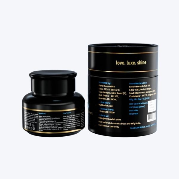 MAVISH Luxe Essentials Nourixir Night Cream-50gm, Retinol, Curcuma Longa Root Extract - Image 3